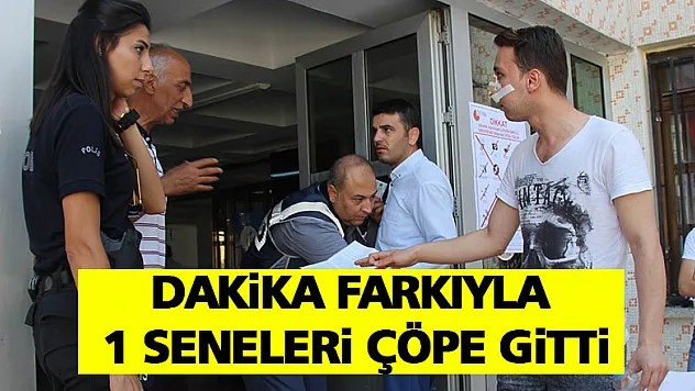 Dakika farkıyla 1 seneleri çöpe gitti