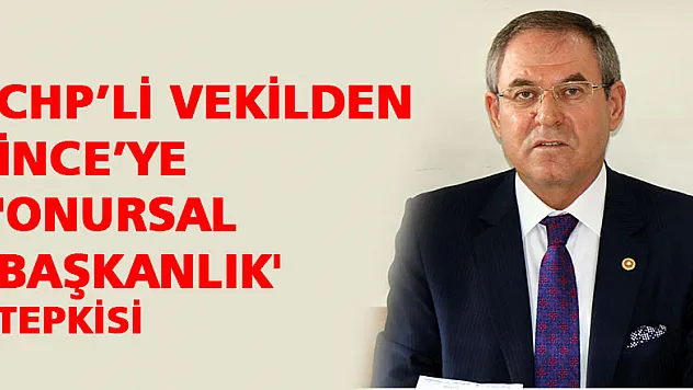 CHP'li vekilden İnce'ye 'Onursal Başkanlık' tepkisi