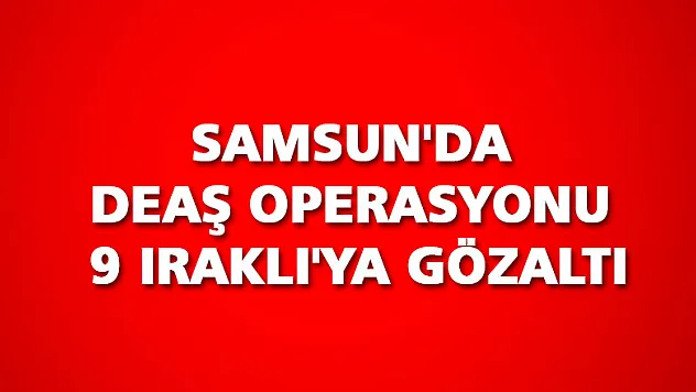 Samsun'da DEAŞ operasyonu: 9 Iraklı'ya gözaltı