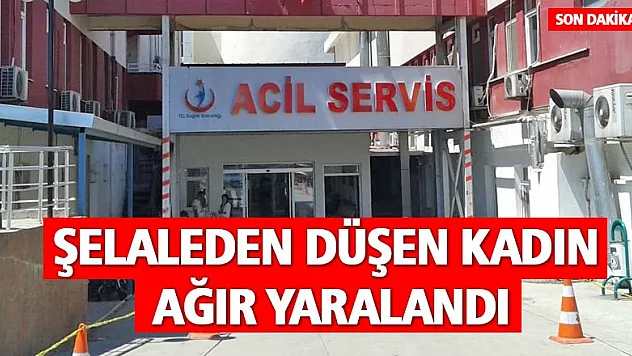 Şelaleden düşen kadın yaralandı