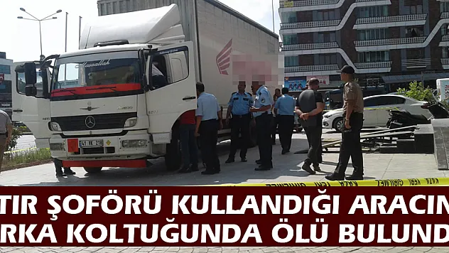 Tır şoförü kullandığı aracın arka koltuğunda ölü bulundu