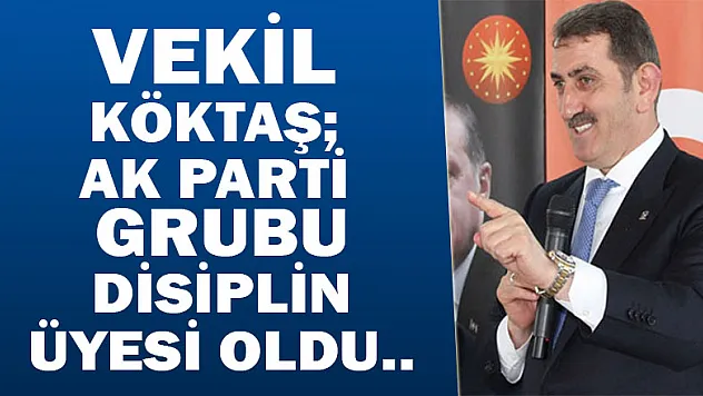 VEKİL KÖKTAŞ AK PARTİ GRUBU DİSİPLİN ÜYESİ OLDU...