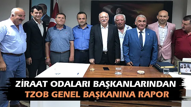 SAMSUN ZİRAAT ODALARI BAŞKANLARINDAN SAMSUNDA Kİ TARIMIN SORUNLARI TZOB GENEL BAŞKANI SAYIN Ş.ŞEMSİ BAYRAKTAR BEYE RAPOR HALİNDE ARZ EDİLDİ
