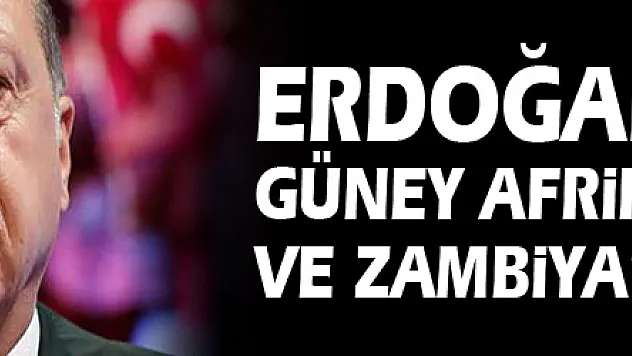 Cumhurbaşkanı Erdoğan, Güney Afrika Cumhuriyeti ve Zambiya'ya gidiyor