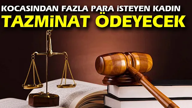 Kocasından fazla para isteyen kadın maddi-manevi tazminat ödeyecek