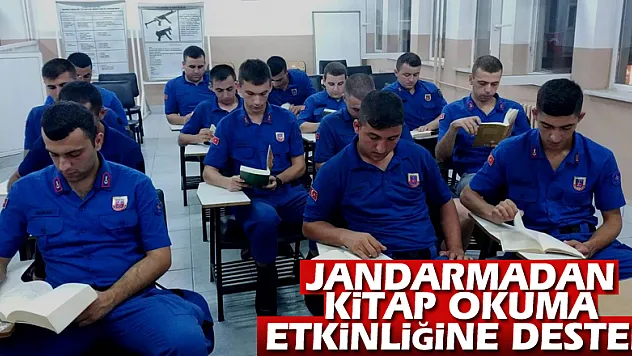 Jandarmadan kitap okuma etkinliğine destek