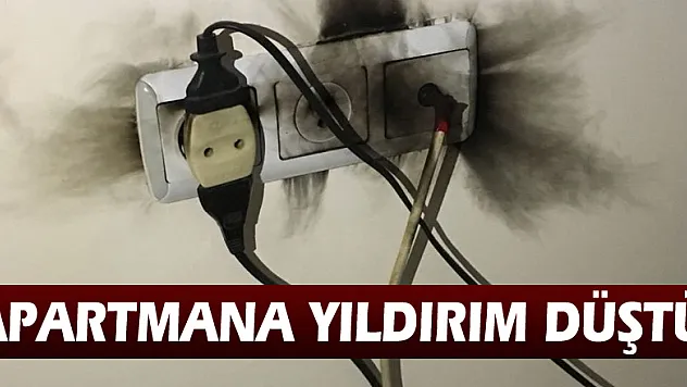  Apartmana yıldırım düştü 