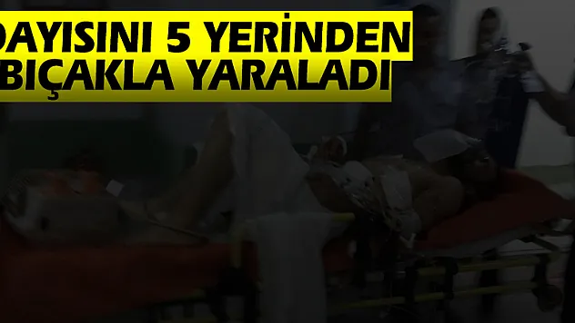 Dayısını 5 yerinden bıçakla yaraladı