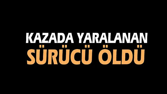 Kazada yaralanan sürücü öldü
