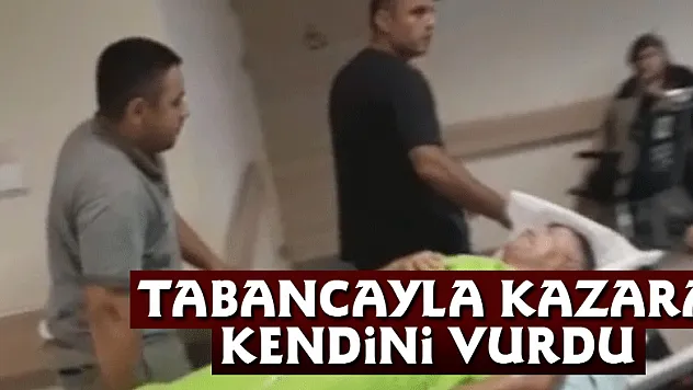 Tabancayla kazara kendini vurdu