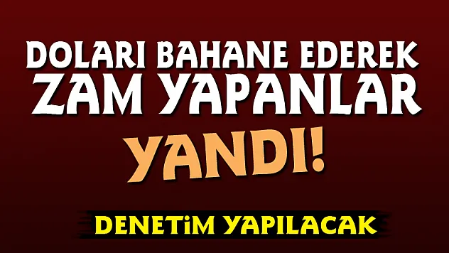 Samsun'da doları bahane ederek zam yapanlara karşı denetimler yapılacak