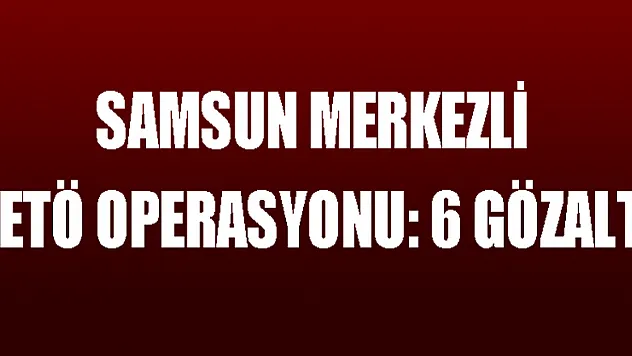 Samsun merkezli FETÖ operasyonu: 6 gözaltı 