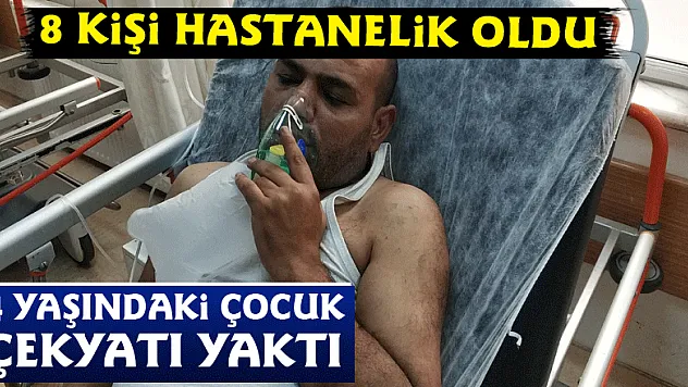 Samsun'da 4 yaşındaki çocuk çekyatı yaktı: 8 kişi hastanelik oldu