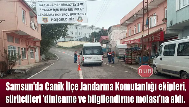 Canik Jandarmadan örnek uygulama 
