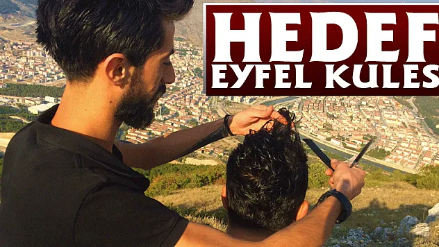 Dağda tıraş yapan berberin hedefi Eyfel Kulesi