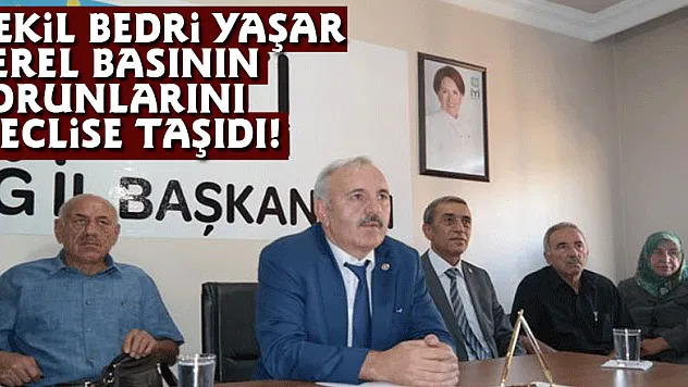 VEKİL BEDRİ YAŞAR YEREL BASININ SORUNLARINI MECLİSE TAŞIDI!