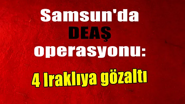 Samsun'da DEAŞ operasyonu: 4 Iraklıya gözaltı 