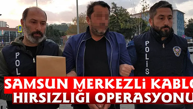 Samsun merkezli kablo hırsızlığı operasyonu: 18 gözaltı