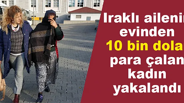 Iraklı ailenin evinden 10 bin dolar para çalan kadın yakalandı 