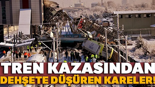Tren kazasından dehşete düşüren kareler!