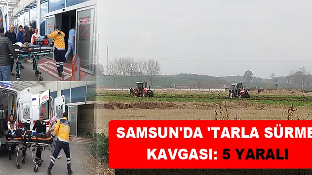 Samsun'da 'tarla sürme' kavgası: 5 yaralı 
