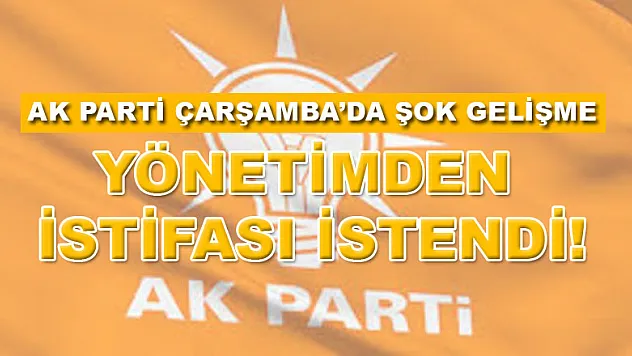 AK Parti Çarşamba teşkilatından istifası istendi