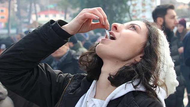  İlk kez hamsi yediler 