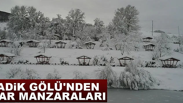 Ladik Gölü'nden kar manzaraları