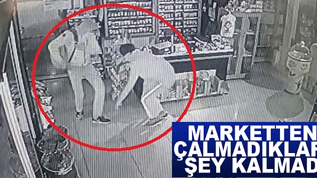 Marketten çalmadıkları şey kalmadı