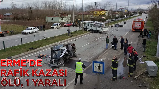 Terme'de trafik kazası: 1 ölü, 1 yaralı  
