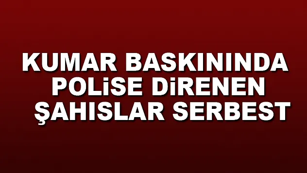 Kumar baskınında polise direnen şahıslar serbest