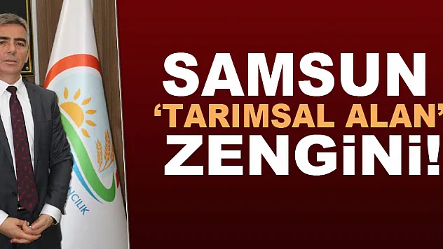 Samsun 'Tarımsal Alan' zengini!