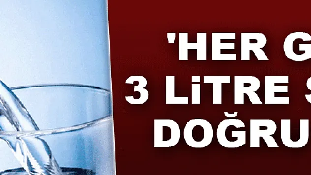 'Her gün en az 3 litre su içilmesi doğru değildir'