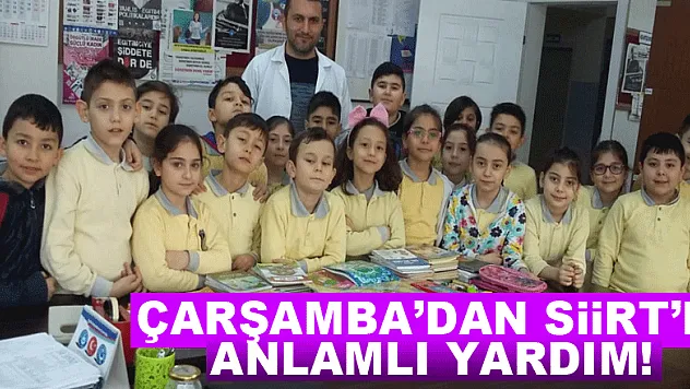 Çarşamba'dan Siirt'e anlamlı yardım!