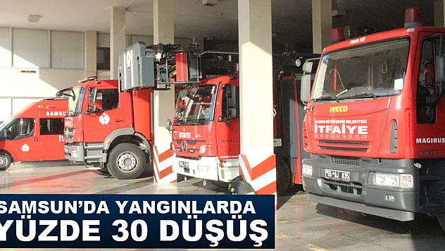 Samsun'da yangınlarda yüzde 30 düşüş