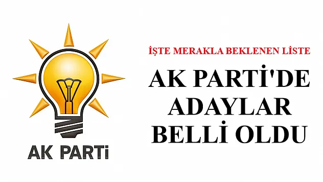 AK Parti'de adaylar belli oldu