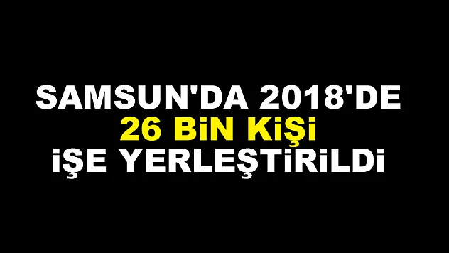 Samsun'da 2018'de 26 bin kişi işe yerleştirildi