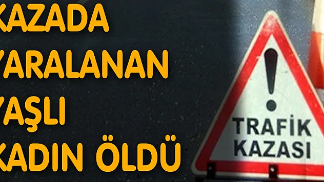 Kazada yaralanan yaşlı kadın hayatını kaybetti 