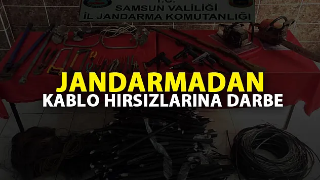 Jandarmadan kablo hırsızlarına darbe