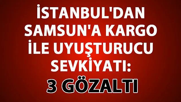 İstanbul'dan Samsun'a kargo ile uyuşturucu sevkıyatı: 3 gözaltı 