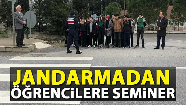 Jandarmadan öğrencilere seminer