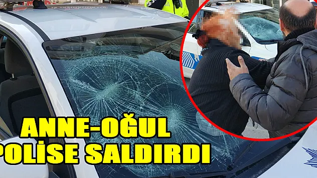 Anne-Oğul Polise saldırdı