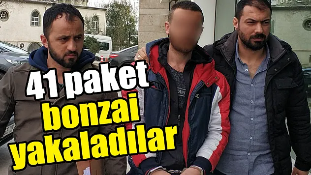 Satışa hazır 41 paket bonzai ile yakaladılar 