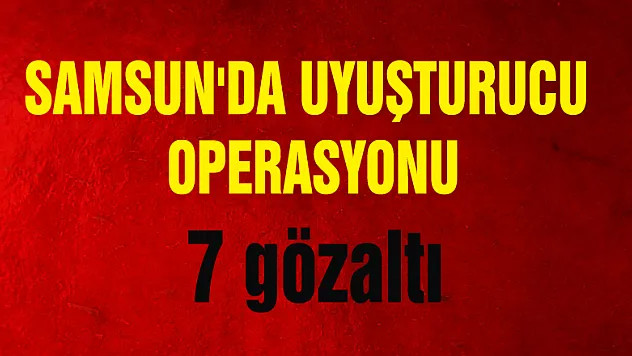 Samsun'da uyuşturucu operasyonu: 7 gözaltı 