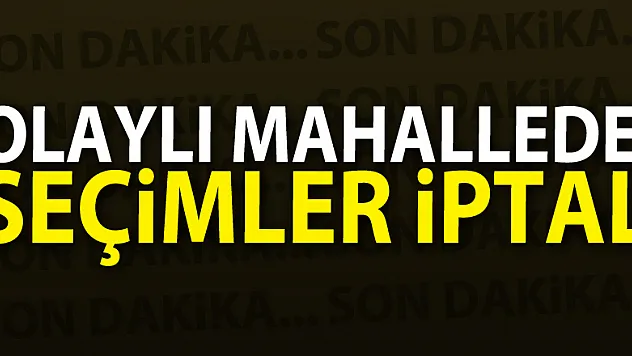 OLAYLI MAHALLEDE SEÇİMLER İPTAL