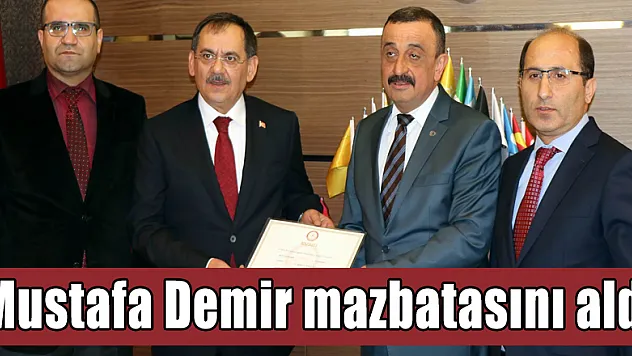 Mustafa Demir mazbatasını aldı 