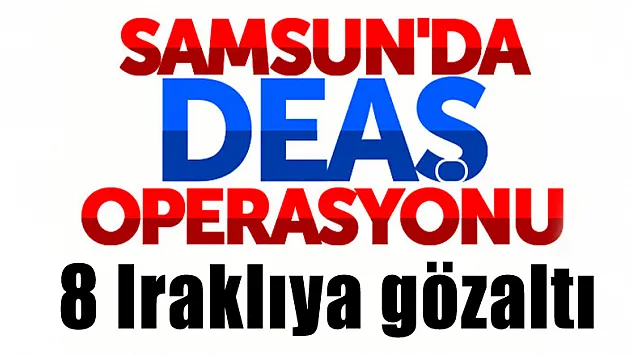 Samsun'da DEAŞ operasyonu: 8 Iraklıya gözaltı 