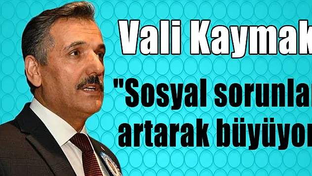 Vali Kaymak: 'Sosyal sorunlar artarak büyüyor' 