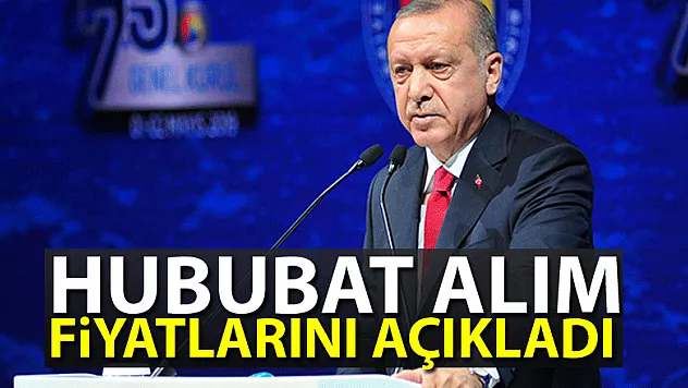 Cumhurbaşkanı Erdoğan hububat alım fiyatlarını açıkladı