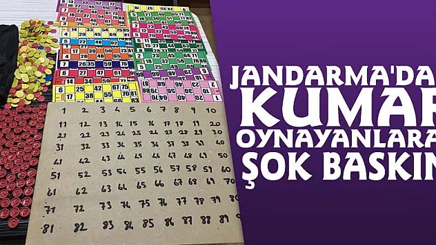 Jandarma'dan kumar oynayanlara şok baskın